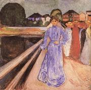Gentlewoman on the Bridge Edvard Munch